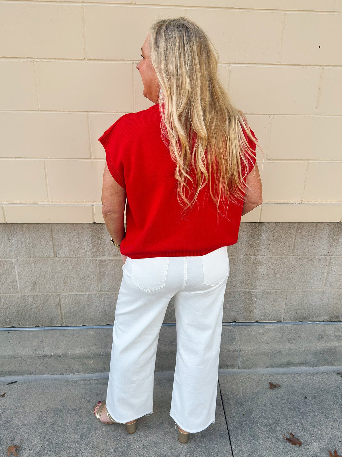 Scarlet Daydream Drop Shoulder Sweater in Red - The Pink Pineapple 850