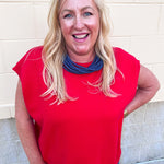 Scarlet Daydream Drop Shoulder Sweater in Red - The Pink Pineapple 850