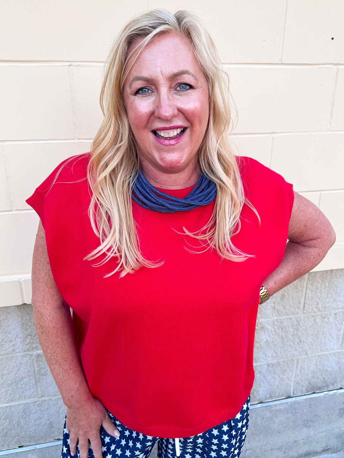 Scarlet Daydream Drop Shoulder Sweater in Red - The Pink Pineapple 850