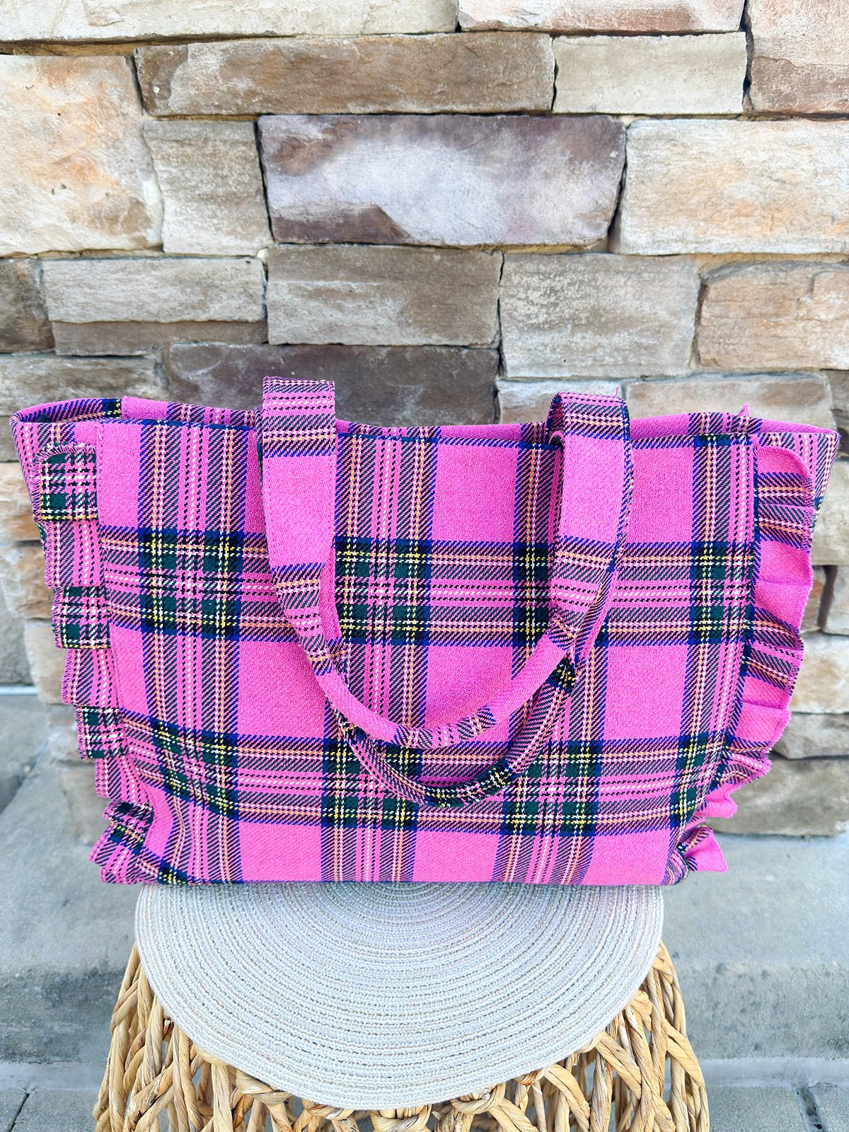 Scottie Ruffle Tote in Pink - The Pink Pineapple 850