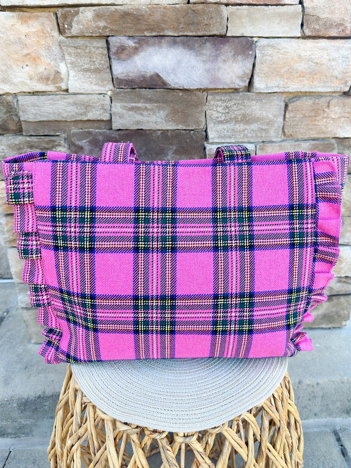 Scottie Ruffle Tote in Pink - The Pink Pineapple 850
