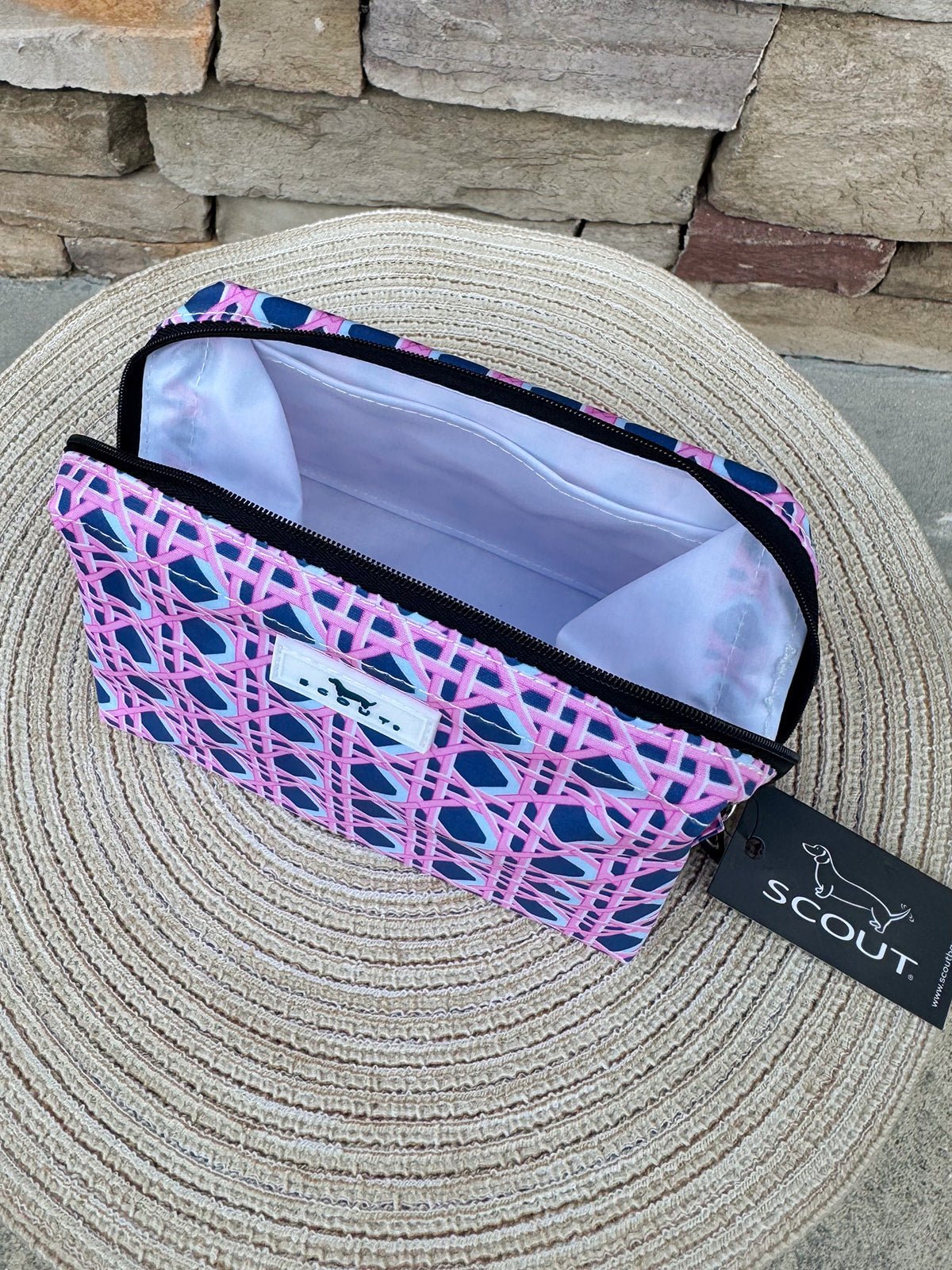 [Scout] Little Mouth Makeup Bag in Wisteria Cane - The Pink Pineapple 850