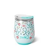 Scrub Life Stemless Wine Cup 12oz - The Pink Pineapple 850