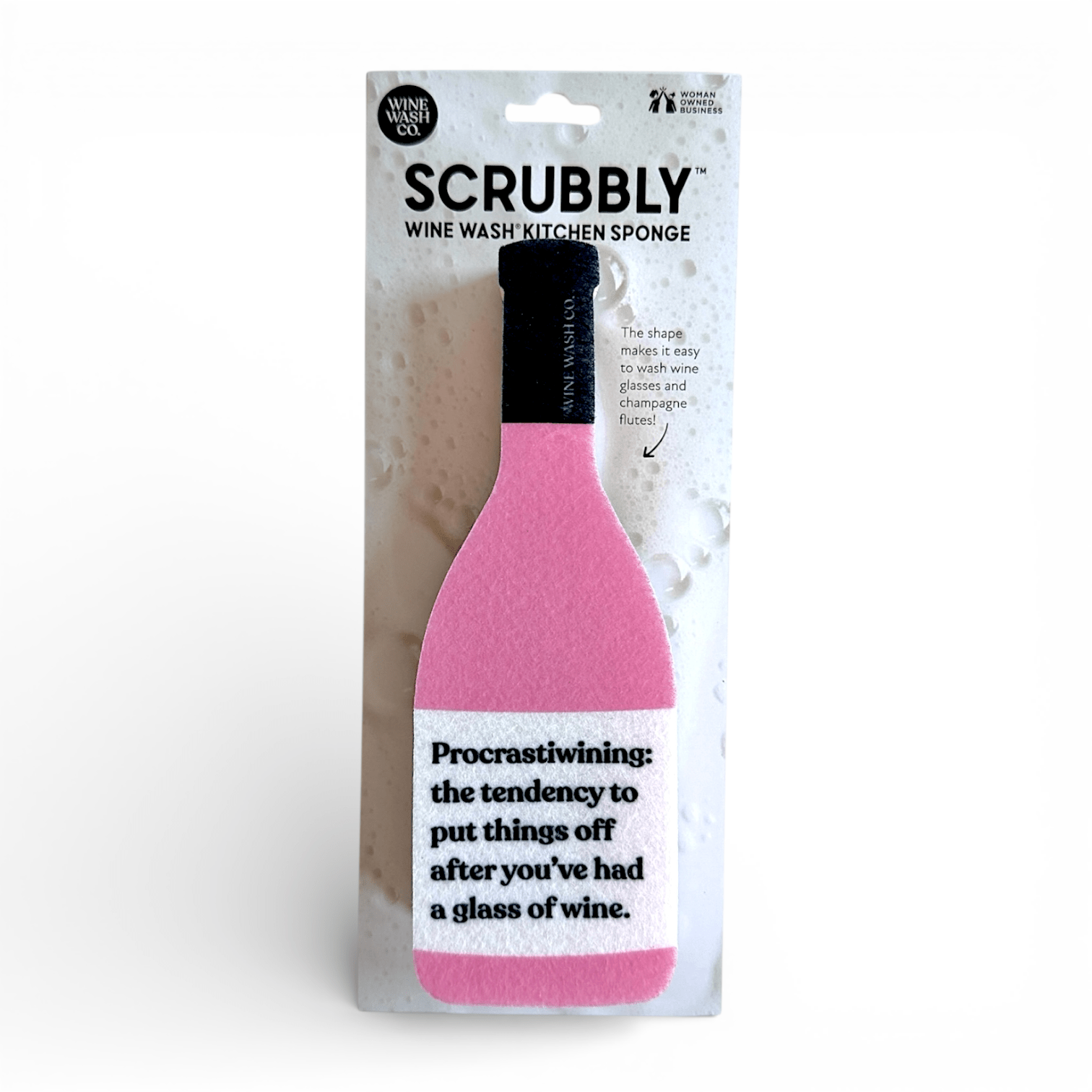 Scrubbly™ Kitchen Sponge: Procrastiwining - The Pink Pineapple 850