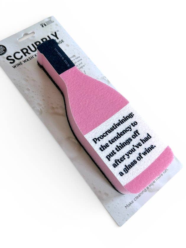 Scrubbly™ Kitchen Sponge: Procrastiwining - The Pink Pineapple 850