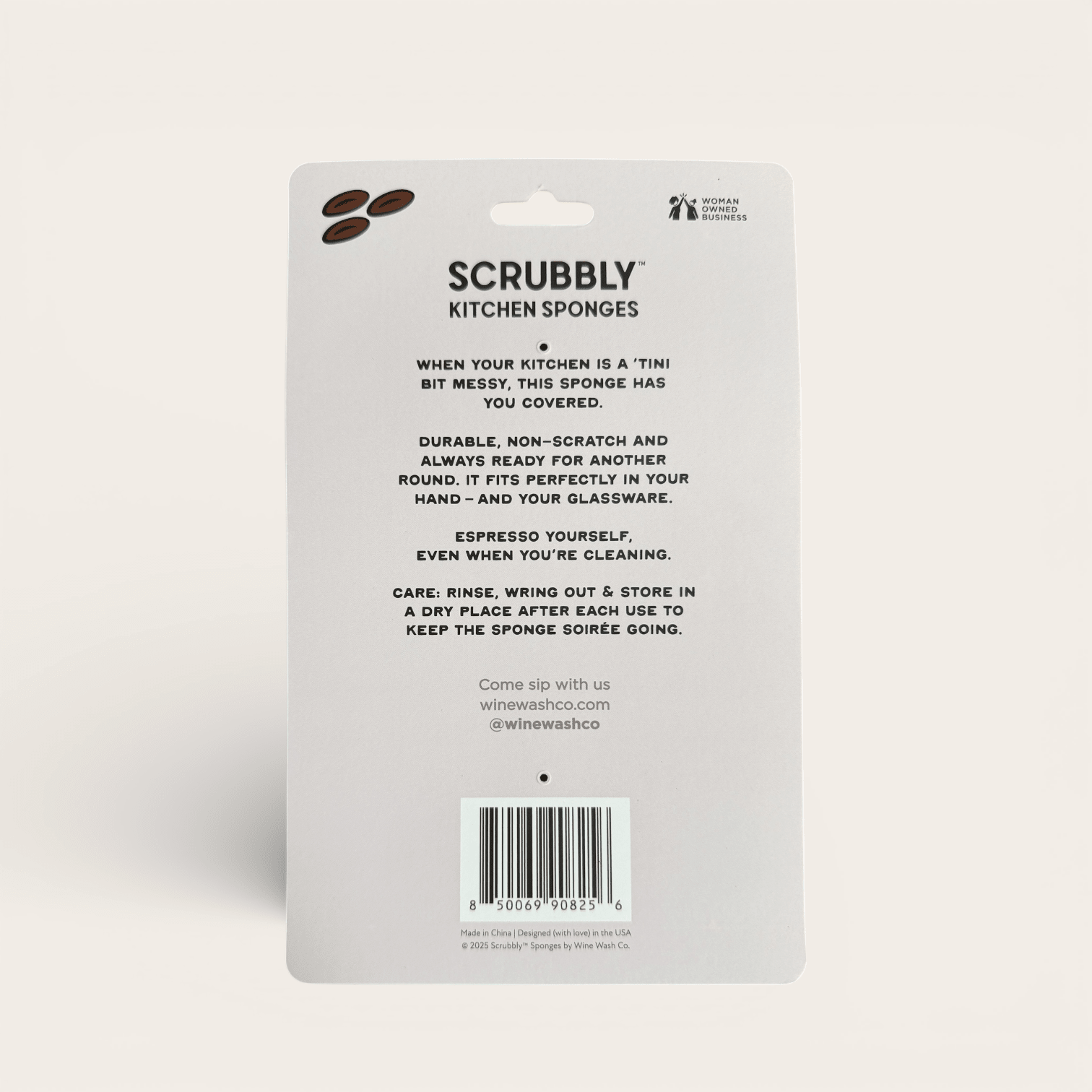 Scrubbly™ Martini Sponge - Espresso - The Pink Pineapple 850