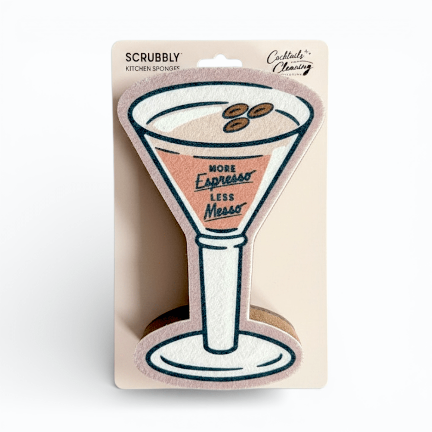 Scrubbly™ Martini Sponge - Espresso - The Pink Pineapple 850