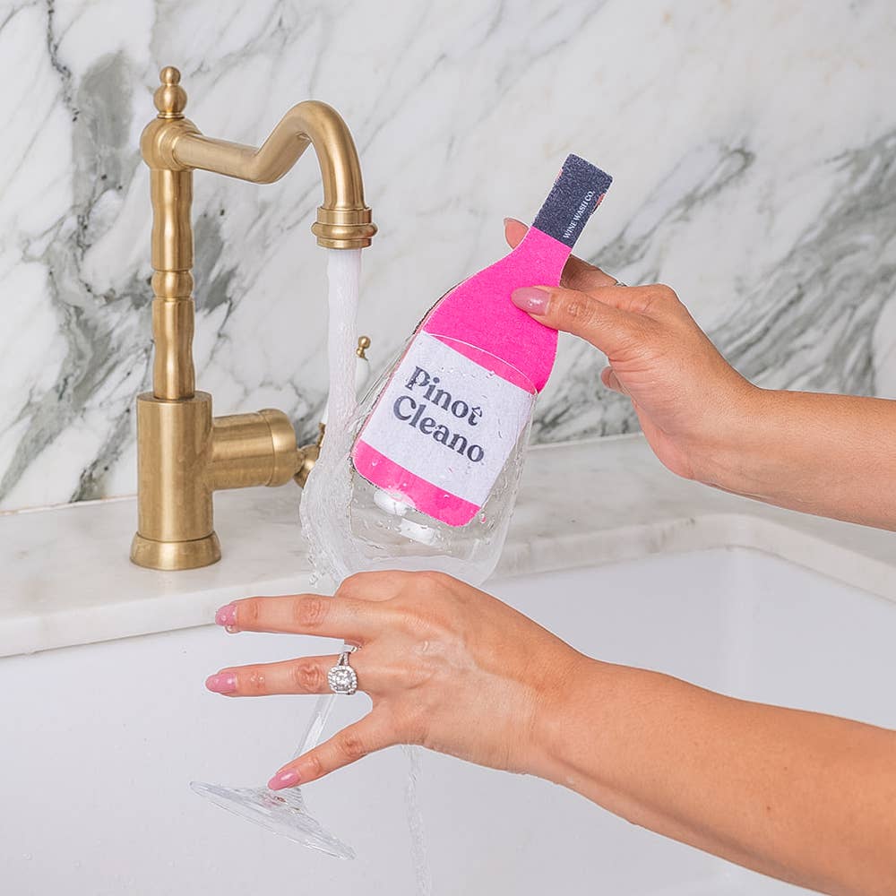 Scrubbly™ Wine Bottle Kitchen Sponge - The Pink Pineapple 850