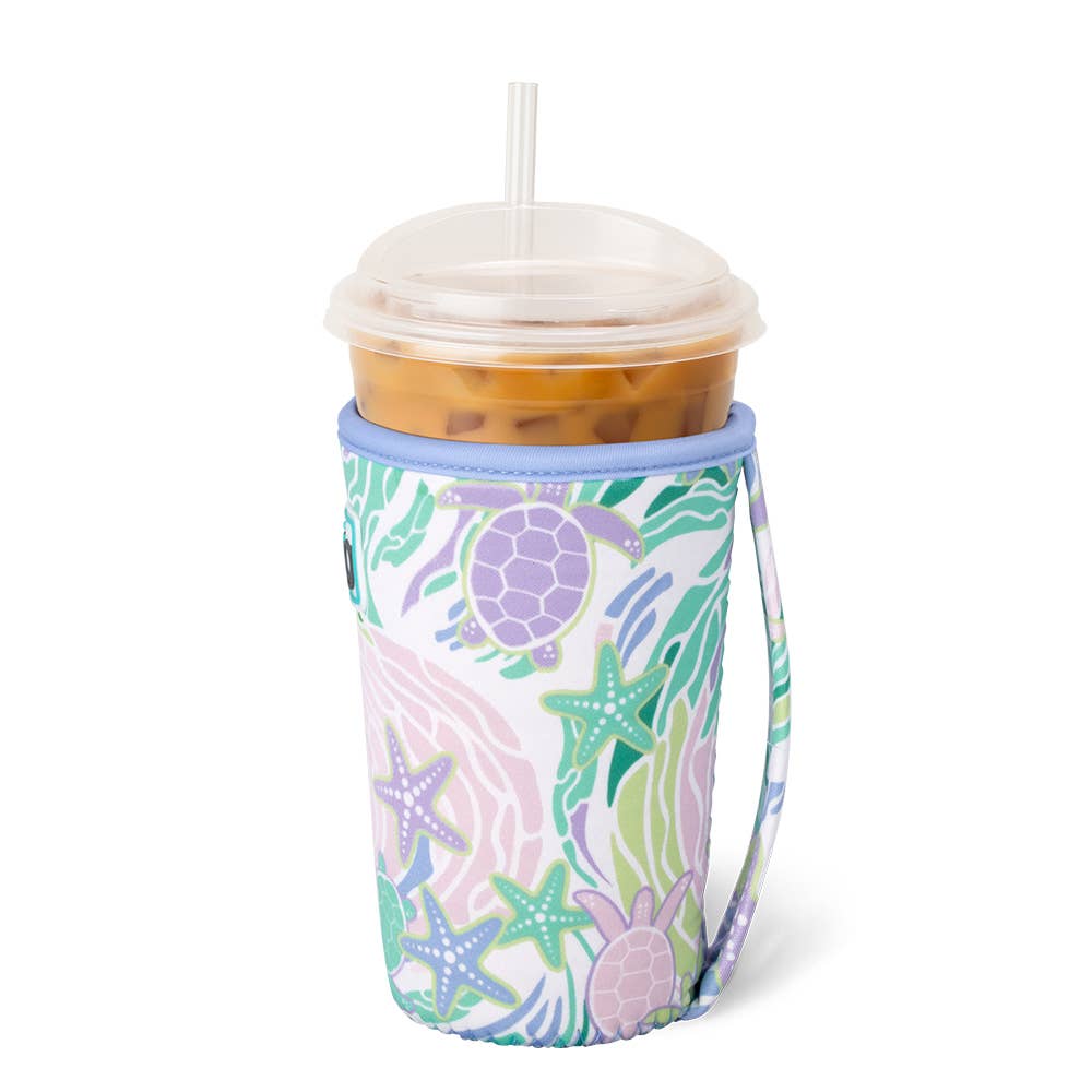 Sea Swirl Iced Cup Coolie (Medium) - The Pink Pineapple 850