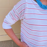 Seabreeze Sheer Knit Pullover - The Pink Pineapple 850