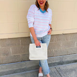 Seabreeze Sheer Knit Pullover - The Pink Pineapple 850