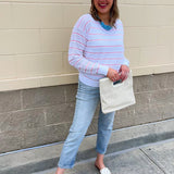 Seabreeze Sheer Knit Pullover - The Pink Pineapple 850