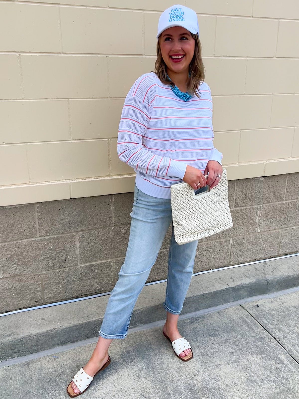 Seabreeze Sheer Knit Pullover - The Pink Pineapple 850
