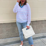 Seabreeze Sheer Knit Pullover - The Pink Pineapple 850