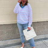 Seabreeze Sheer Knit Pullover - The Pink Pineapple 850