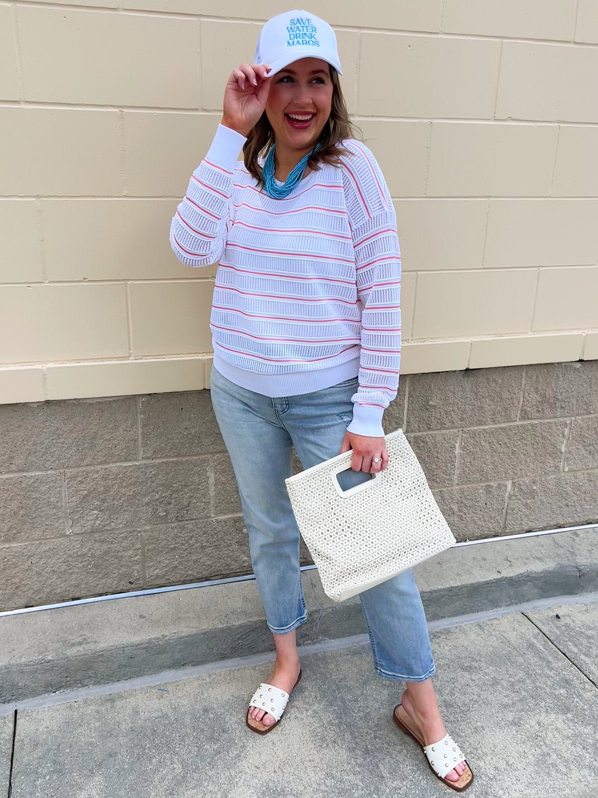 Seabreeze Sheer Knit Pullover - The Pink Pineapple 850