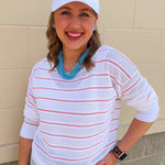Seabreeze Sheer Knit Pullover - The Pink Pineapple 850