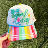 Seas the Day Embroidered Snapback Hat - The Pink Pineapple 850