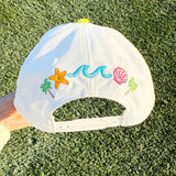 Seas the Day Embroidered Snapback Hat - The Pink Pineapple 850