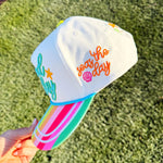 Seas the Day Embroidered Snapback Hat - The Pink Pineapple 850