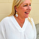 Seashell Soirée Chandelier Earrings - The Pink Pineapple 850