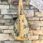 Seaside Blooms Woven Straw Tote - The Pink Pineapple 850