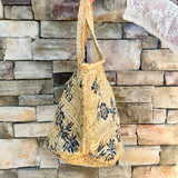 Seaside Blooms Woven Straw Tote - The Pink Pineapple 850