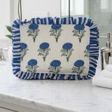 Seaside Breeze Ruffle Cosmetic Bag - The Pink Pineapple 850