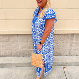 Seaside Scroll Midi Dress - The Pink Pineapple 850
