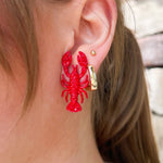 Seaside Spark Lobster Earrings - The Pink Pineapple 850