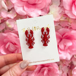 Seaside Spark Lobster Earrings - The Pink Pineapple 850