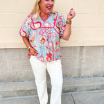 Seaside Storybook Blouse - The Pink Pineapple 850