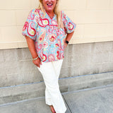 Seaside Storybook Blouse - The Pink Pineapple 850
