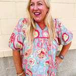 Seaside Storybook Blouse - The Pink Pineapple 850