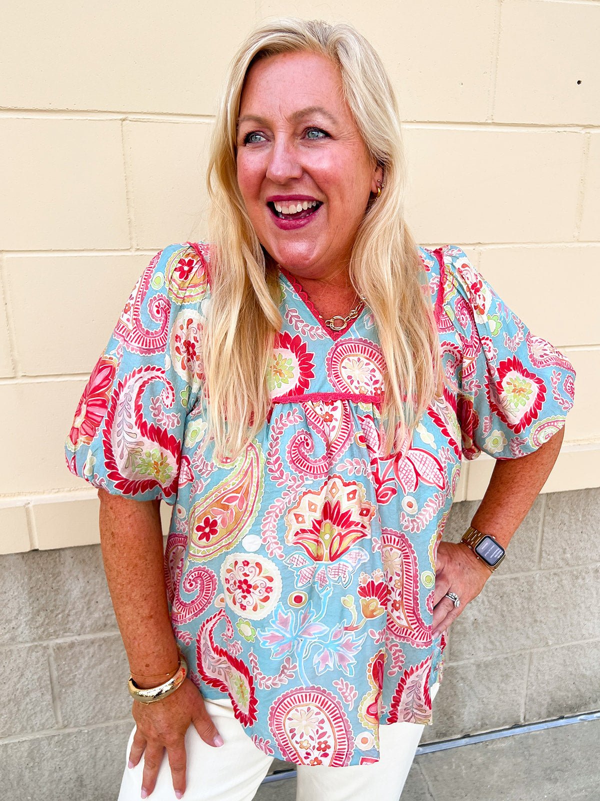 Seaside Storybook Blouse - The Pink Pineapple 850