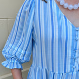 Seaside Stripes Mini Dress - The Pink Pineapple 850