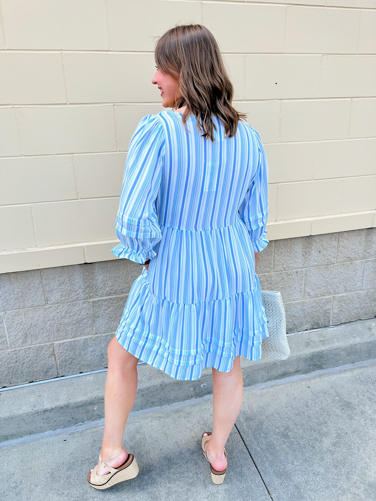 Seaside Stripes Mini Dress - The Pink Pineapple 850