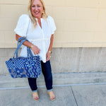 Seaside Stroll Reversible Quilted Tote - The Pink Pineapple 850