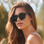 Sedona Oversized Thick Frame Polarized Sunglasses - The Pink Pineapple 850