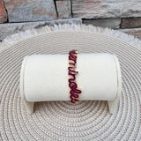 Seminoles Flowing Script Hinge Bangle - The Pink Pineapple 850