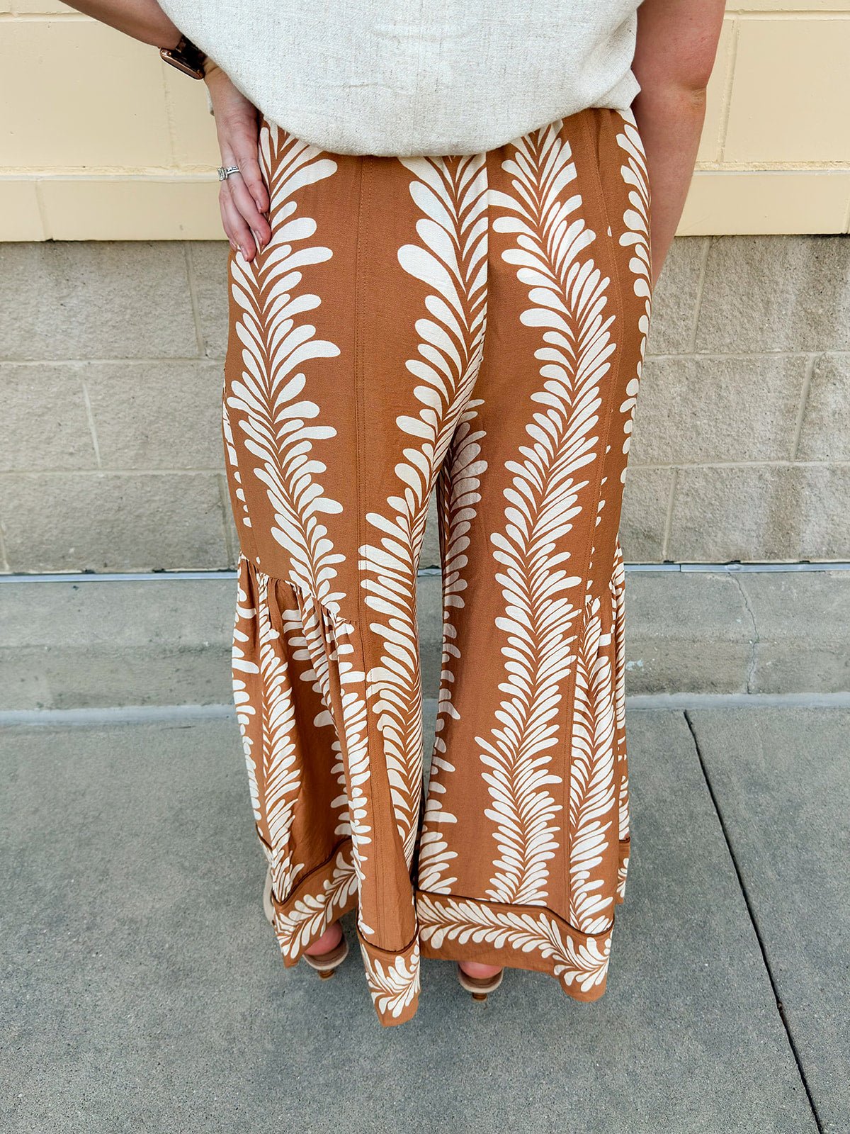Serene Moments Wide Leg Pants in Clay - The Pink Pineapple 850