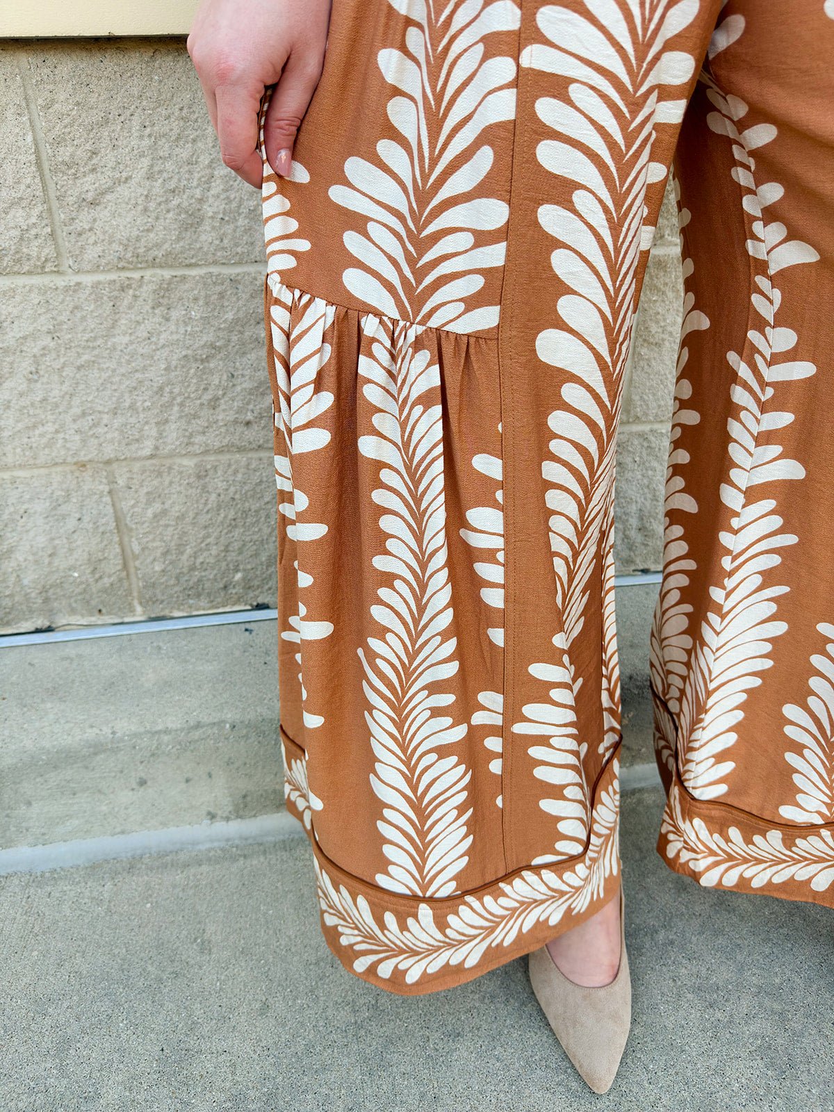 Serene Moments Wide Leg Pants in Clay - The Pink Pineapple 850