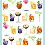 Shaken, Not Stirred Reversible Tea Towel - The Pink Pineapple 850