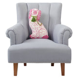 Shaped Chinoiserie Dog Hook Pillow - The Pink Pineapple 850