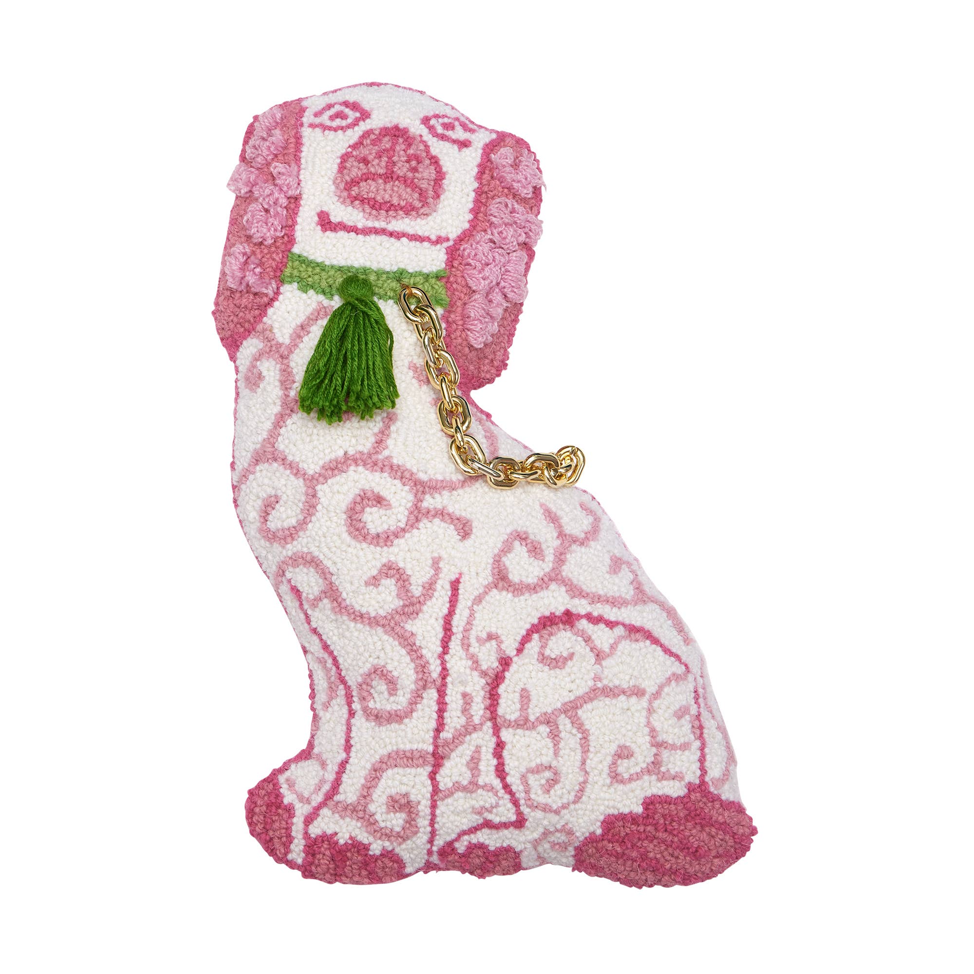Shaped Chinoiserie Dog Hook Pillow - The Pink Pineapple 850