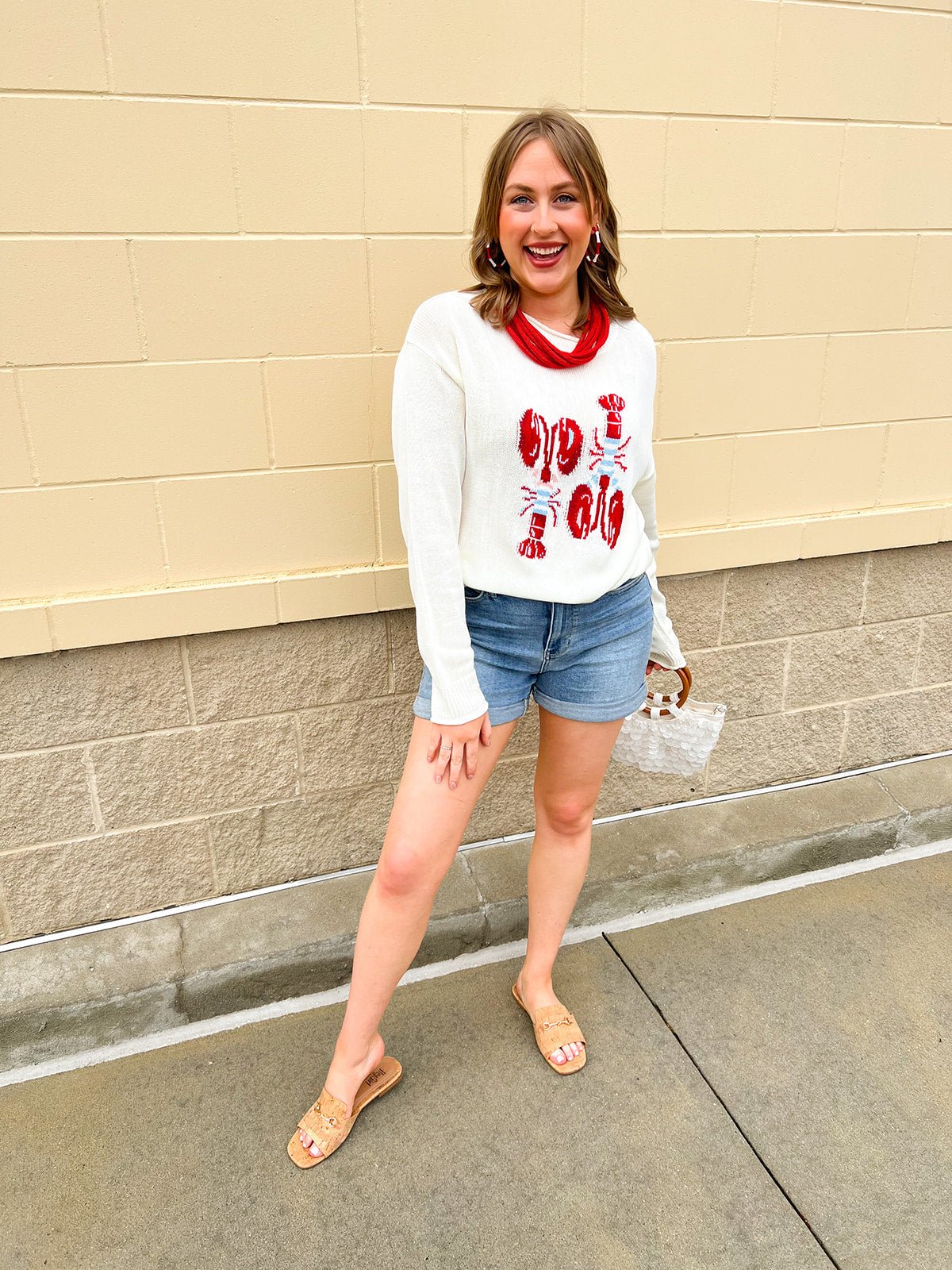 Shell Haven Wooden Handle Tote - The Pink Pineapple 850