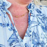 Shiny Paperclip Necklace - The Pink Pineapple 850