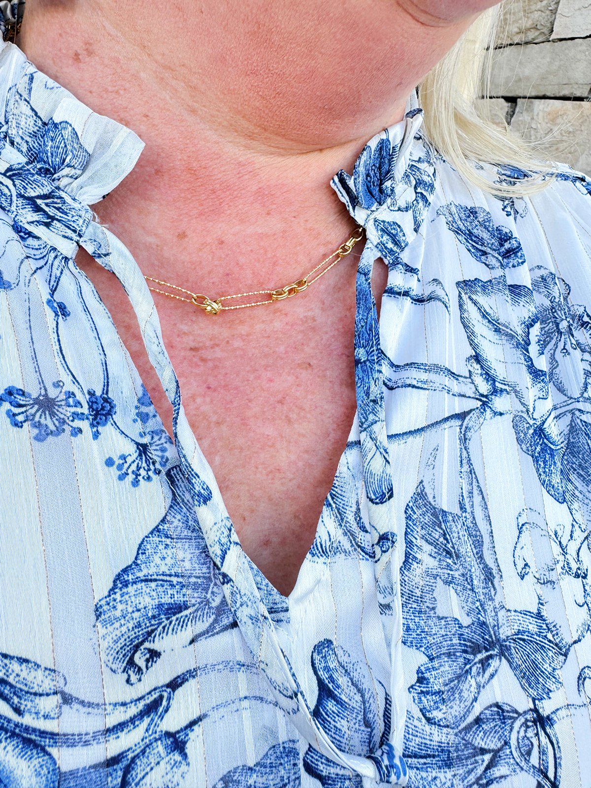 Shiny Paperclip Necklace - The Pink Pineapple 850