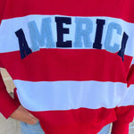 [Shiraleah] All - American Rugby Stripe Sweatshirt - The Pink Pineapple 850