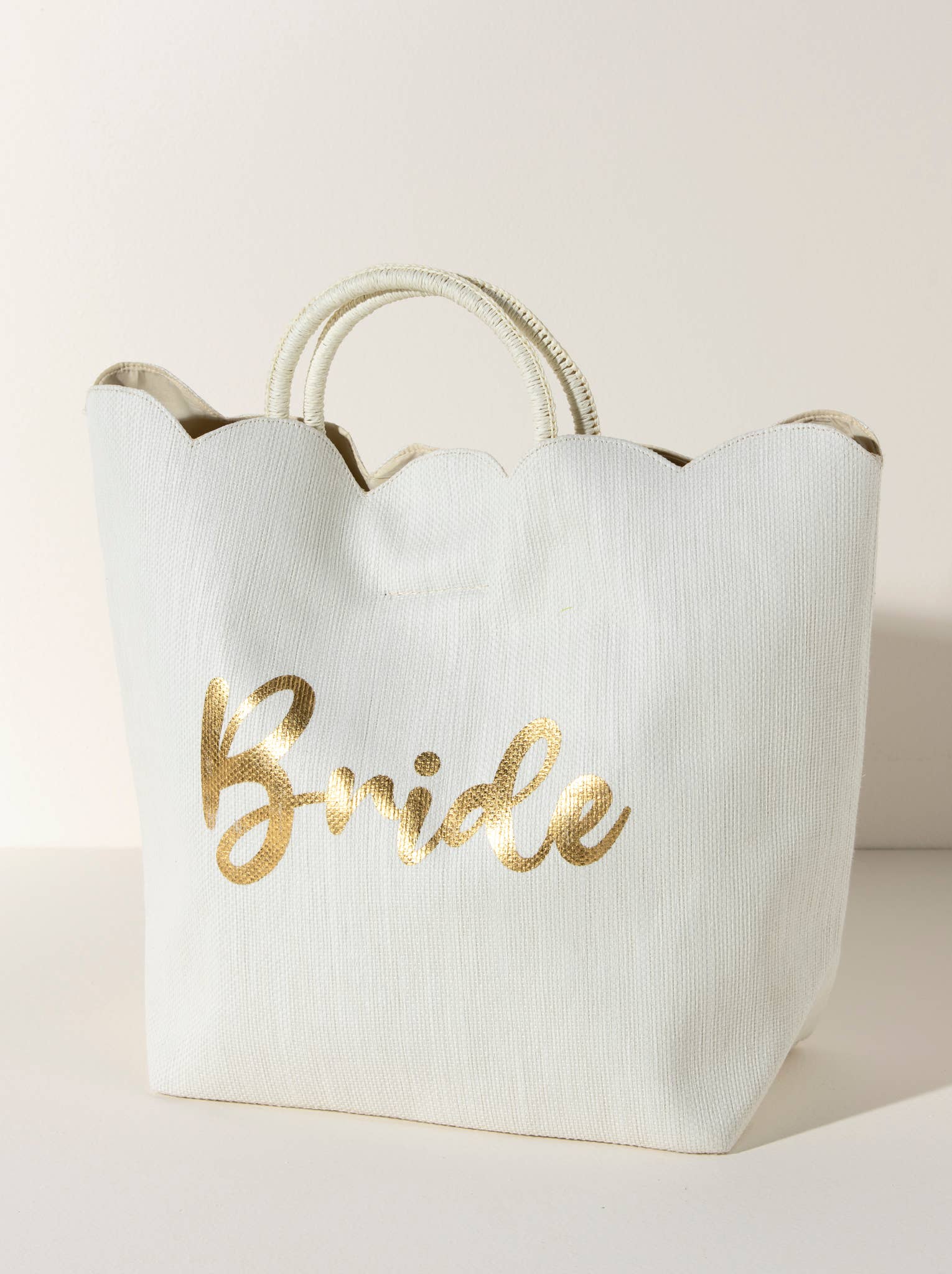 [Shiraleah] Bride Scalloped Tote in Ivory - The Pink Pineapple 850